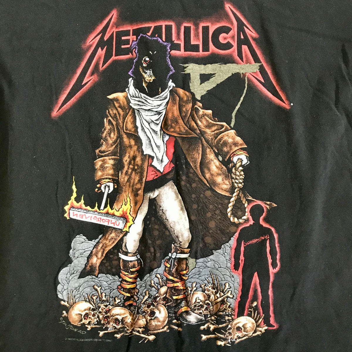 1994 Giant Metallica Unforgiven Tee – Cashed Out Vintage