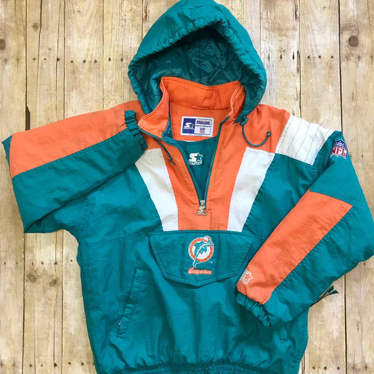 Miami Dolphins Pro Line Starter Pullover (XL) – Retro Windbreakers