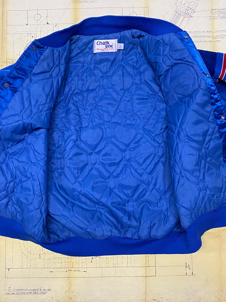 New York GIANTS Jacket Satin Bomber Jacket 1980s Football Jacket, Shop  Exile